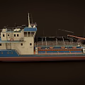 Two Ships Including New Blue White Vessel With Deck Pipes And Old Rusty Black Hull