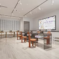 Modern Beauty Hair Salon Interior With Bright Lighting Workstations Comfortable Chairs And Display Shelves