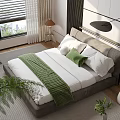 Modern Double Bed 3d model