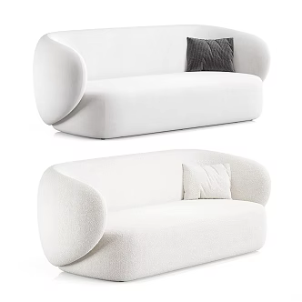 Grado Design Modern Sofa Nordic Sofa Minimalist Sofa Two-Seat Velvet Sofa 3d model