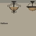 Poliform Modern Ceiling Chandeliers With Elegant Glass Shades And Design 3d model