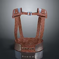 Brown Leather-like Harness With Adjustable Straps And Buckle Design Daily Essentials