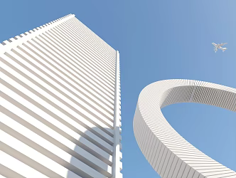 modern architecture building space enterprise commercial 3d model