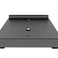 Sleek Black Modern Side Table With Minimalist Design And Small Storage Space