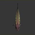 Colorful Iridescent Fish with Purple Green Scales and Streamlined Body on Dark Background