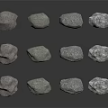 Natural Wood And Stone Decorative Materials With Various Shapes Textures And Colors