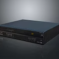 Black Electronic DVD Player With Front Panel Controls And Sleek Design 3d model