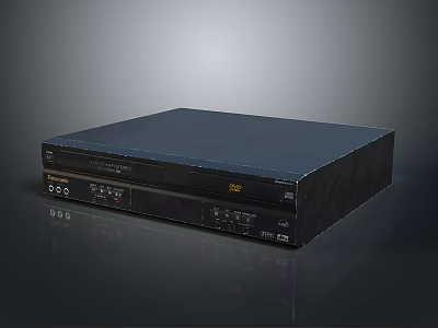 Black Electronic DVD Player With Front Panel Controls And Sleek Design 3d model