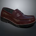 Burgundy Leather Loafer With Classic Design For Casual And Formal Wear