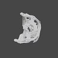 Detailed 3D Rendered Dinosaur Skull With Skeletal Structure And Sharp Teeth