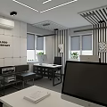 Modern Public Office Space With Open Layout Multiple Desks Computers Office Chairs And Plants