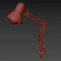 Yellow Mechanical Arm Desk Lamp With Adjustable Joints For Home Office Use