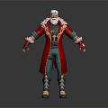Fantasy Character Design With White Beard Red Robe Green Pants And Golden Accents