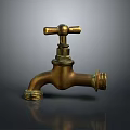 Vintage Brass Faucet Hardware Tool with Classic Design for Home Plumbing Use