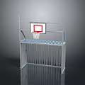 Sturdy Basketball Hoop Equipment With Metal Frame Backboard Basket And Support Structure