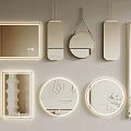 Modern Decorative Wall Mirrors With Illuminated Frames And Various Shapes For Home Decor