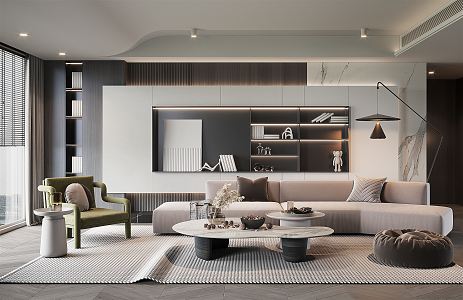 modern living room 3d model