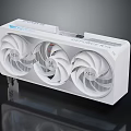White GeForce RTX Graphics Card With Three Cooling Fans And Modern Design