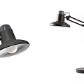 Black Wall Lamp and Table Lamp Combination with Adjustable Arm and Modern Design