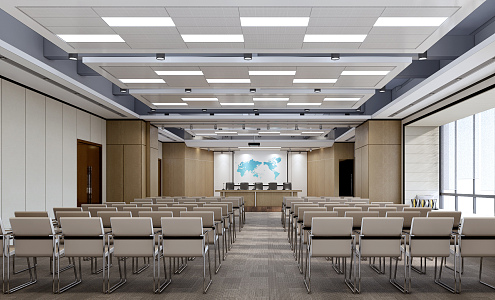 Modern conference hall conference room report hall multi-function hall 3d model