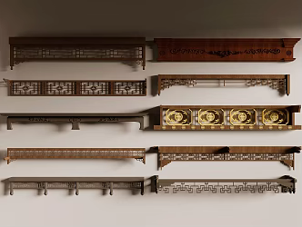 wood beam wood beam carved 3d model