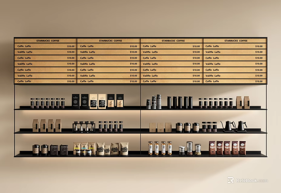 Organized Kitchen Shelves Display Various Spice Bottles And Seasoning Containers 3d model 