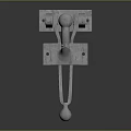 Sturdy Metal Hardware Tool With Spherical Ends And Stable Base Plate