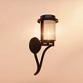Black Wall Mounted Illuminated Lamp With Transparent Lampshade And Soft Light