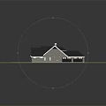 Single Family Detached House With Dark Roof Brick Exterior Green Lawn And Concrete Driveway