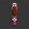 Pink Scooter With Orange Seat White Accents And Modern Shiny Design On Dark Background