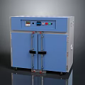 Blue Double Door Industrial Equipment With Control Panel Digital Display And Wheels