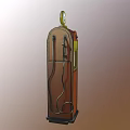 Classic Military Weapon Design With Retro Metal Structure And Functional Details