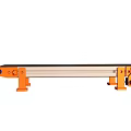 Industrial Conveyor Belt System With Orange Frame Black Belt And Roller Components 3d model