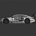 BMW Race Car Featuring BMW POWER Logo Number 55 And Colorful Stripes 3d model