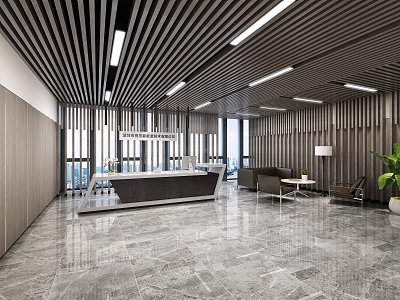 Modern Office Hall 3d model