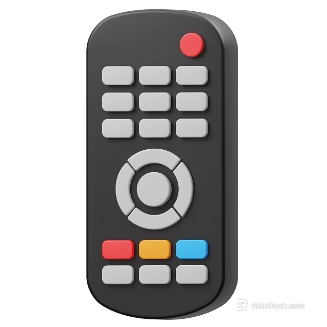 Smart Remote Control With Colorful Buttons Circular Navigation And Ergonomic Design 3d model 