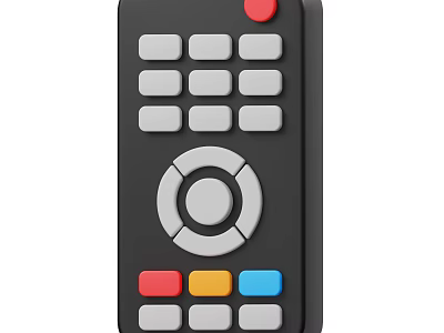 Smart Remote Control With Colorful Buttons Circular Navigation And Ergonomic Design 3d model