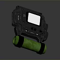Black Mechanical Equipment Featuring Green Roller And Display Screen Design