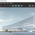 Modern Contemporary Office Building Featuring Glass Facade Streamlined Design Open Entrance And Urban Surroundings