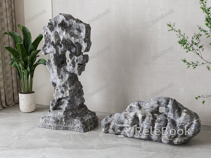 New Chinese stone rockery model