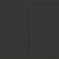 Silver Decorative Hilt Sword With Detailed Blade On Gray Gradient Background
