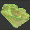 Golden Brown Braided Bread On Wooden Cutting Board With Glossy Finish
