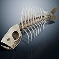 Modern Skeleton Fish Skeleton Fish Bone Fish Fossil Steel Fish Skeleton 3d model