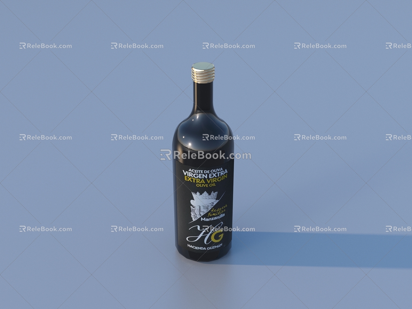 wine bottle white wine wine wine food 3d model