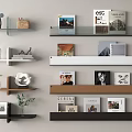 Bookshelf Book Ornaments Book Ornaments Book Decorations Book Combination Bookshelf Wall Decorations 3d model