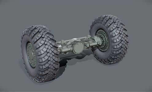 modern tire axle 3d model