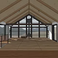 Modern Single Family Home On Sloped Terrain With Large Glass Windows Wood Siding And Balcony