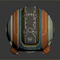 Orange And Blue Mechanical Signal Device With Circular Design Lens And Signal 13