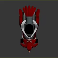 Red Go Kart Featuring Black Seat Flame Shaped Decorations And Silver Wheels