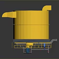 Yellow Industrial Mixing Equipment With Metal Structure Support Frame And Blue Components